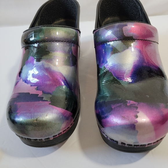Dansko Professional Mystic Patent Leather Nursing Clog Sz 39/9 Purple Podiatric - Picture 3 of 12